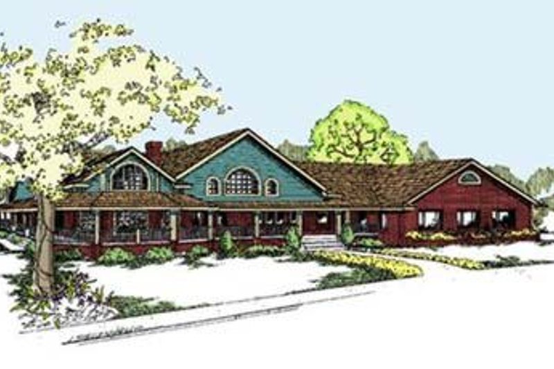 Architectural House Design - Craftsman Exterior - Front Elevation Plan #60-298