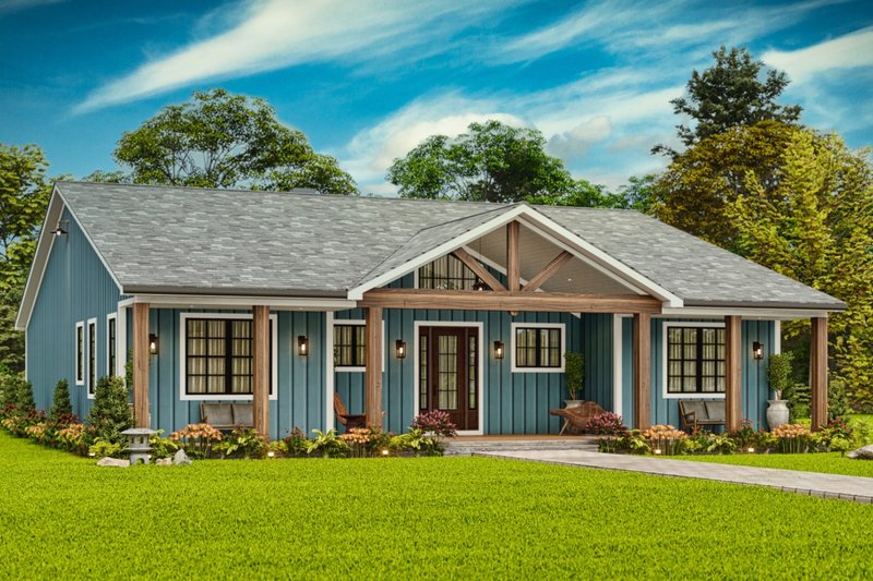 House Design - Exterior - Front Elevation 4 for Craftsman House Plan #54-591 - 3 bed, 2.5 bath