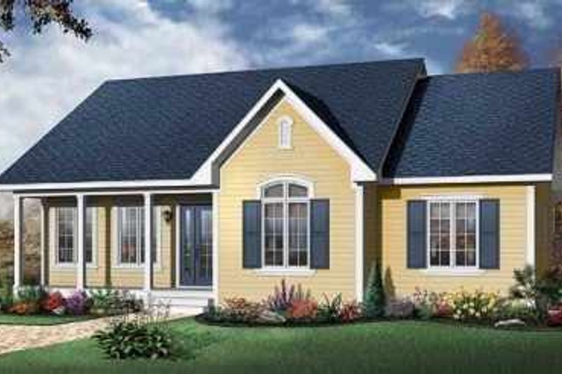 Dream House Plan - Traditional Exterior - Front Elevation Plan #23-393