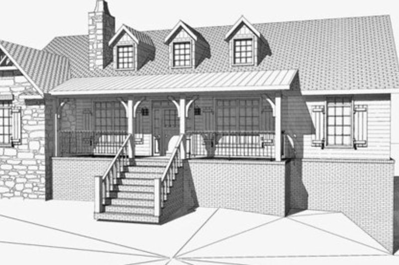 Dream House Plan - Exterior - Other Elevation 5 for Cabin House Plan #123-113 - 4 bed, 3.5 bath