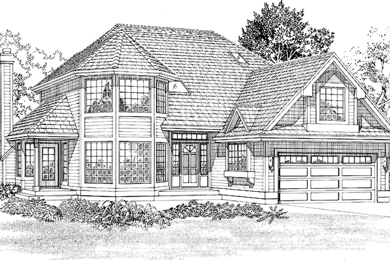 Architectural House Design - Exterior - Front Elevation 3 for Contemporary House Plan #47-1012 - 3 bed, 2.5 bath