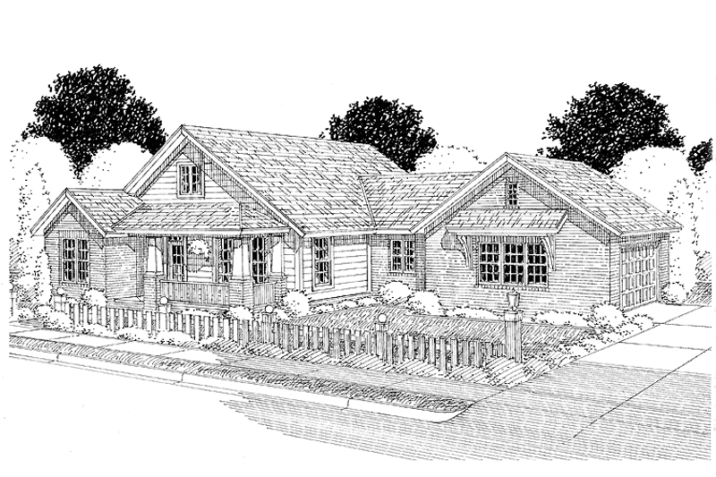 Home Plan - Exterior - Front Elevation 3 for Craftsman House Plan #513-2119 - 3 bed, 2 bath