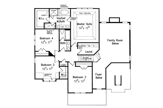 Floor Plan - Upper Floor for Country House Plan #927-631 - 5 bed, 3 bath