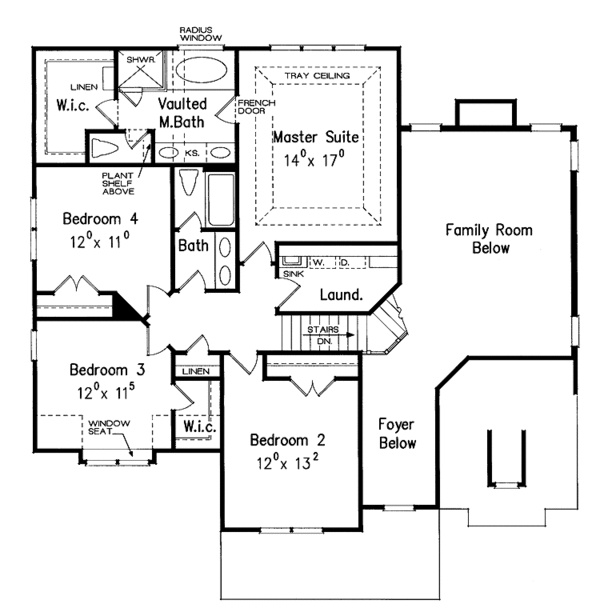 Home Plan - Country Floor Plan - Upper Floor Plan #927-631