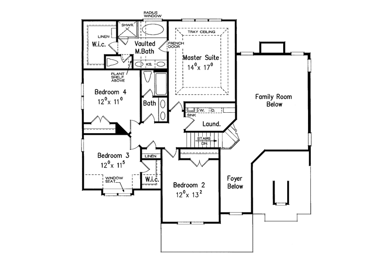 Home Plan - Floor Plan - Upper Floor for Country House Plan #927-631 - 5 bed, 3 bath