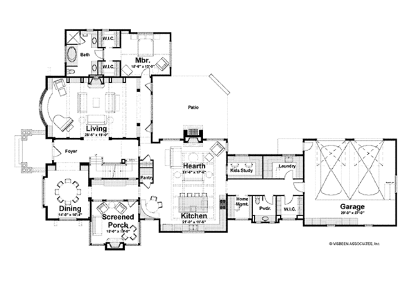 House Plan Design - Craftsman Floor Plan - Main Floor Plan #928-235