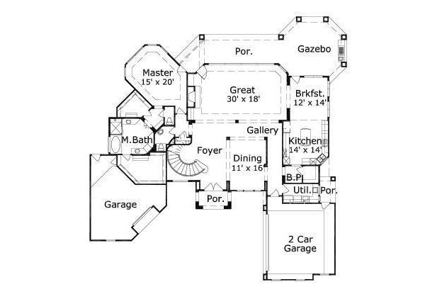 European Floor Plan - Main Floor Plan #411-499