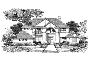 Home Plan - Mediterranean Exterior - Front Elevation Plan #999-50