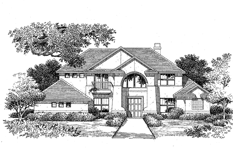 Architectural House Design - Mediterranean Exterior - Front Elevation Plan #999-50