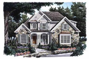 Country Exterior - Front Elevation Plan #927-726