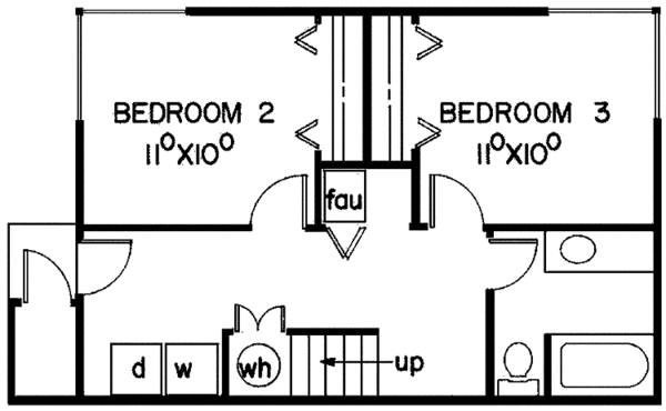 House Plan Design - Contemporary Floor Plan - Upper Floor Plan #60-759