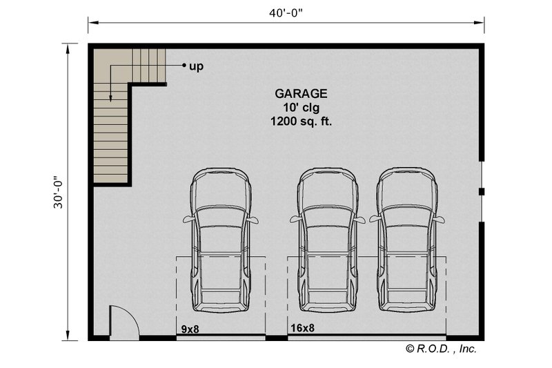 Architectural House Design - Floor Plan - Main Floor for Farmhouse House Plan #51-1573 - 1 bed, 1 bath