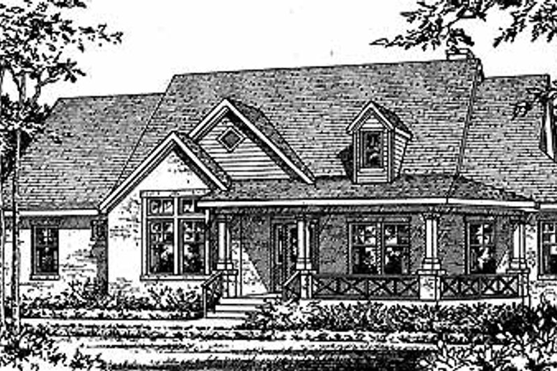 Home Plan - Exterior - Front Elevation 3 for Country House Plan #472-260 - 3 bed, 2 bath