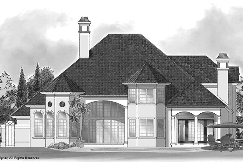 Home Plan - Exterior - Rear Elevation 1 for Traditional House Plan #930-268 - 4 bed, 4.5 bath