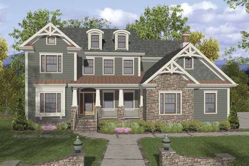 Dream House Plan - Traditional Exterior - Front Elevation Plan #56-680