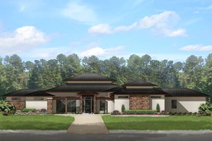 Home Plan - Prairie Exterior - Front Elevation Plan #1058-150