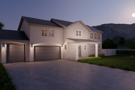 Exterior - Front Elevation 4 for Traditional House Plan #1060-15 - 4 bed, 3.5 bath