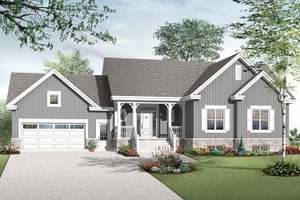 Country Exterior - Front Elevation Plan #23-2516
