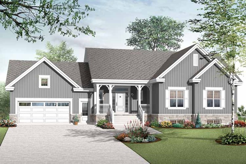Architectural House Design - Country Exterior - Front Elevation Plan #23-2516