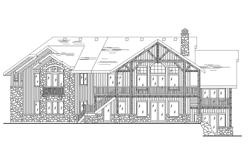 Home Plan - Exterior - Rear Elevation for Craftsman House Plan #945-122 - 2 bed, 2.5 bath