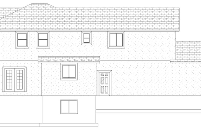 House Plan Design - Exterior - Rear Elevation 2 for Traditional House Plan #1060-32 - 5 bed, 3.5 bath
