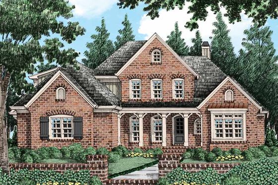 Exterior - Front Elevation 4 for European House Plan #927-426 - 4 bed, 4 bath