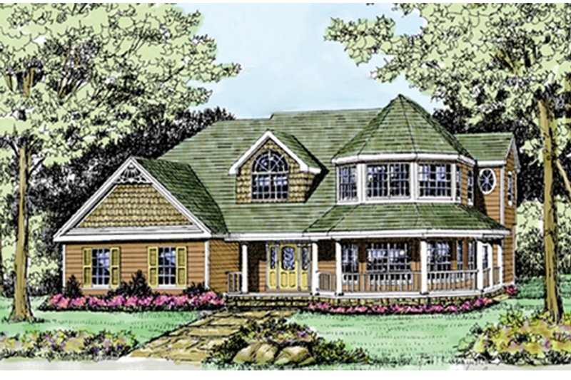 Home Plan - Exterior - Front Elevation 3 for Country House Plan #314-268 - 4 bed, 2.5 bath