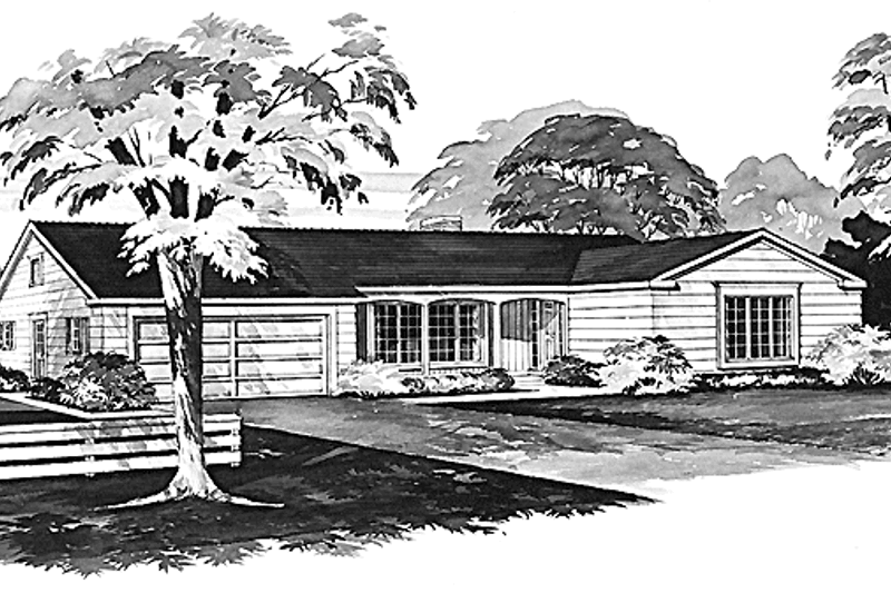 House Blueprint - Country Exterior - Front Elevation Plan #72-568