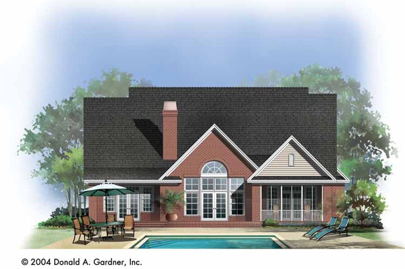 Home Plan - Exterior - Rear Elevation for Traditional House Plan #929-738 - 4 bed, 4 bath