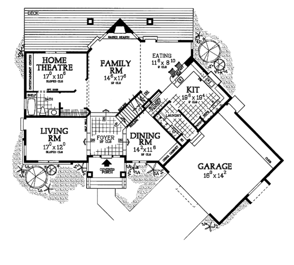 House Blueprint - Contemporary Floor Plan - Main Floor Plan #72-952