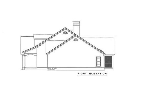 Exterior - Other Elevation 1 for Traditional House Plan #17-1020 - 4 bed, 2.5 bath