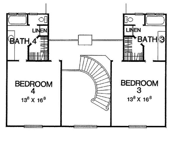 Architectural House Design - Classical Floor Plan - Upper Floor Plan #472-211