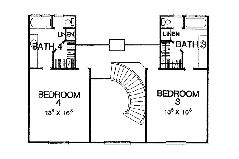 Dream House Plan - Floor Plan - Upper Floor for Classical House Plan #472-211 - 4 bed, 4.5 bath