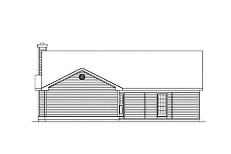 Home Plan - Exterior - Rear Elevation for Farmhouse House Plan #57-117 - 3 bed, 2 bath