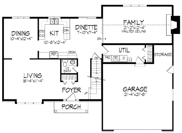 Home Plan - Colonial Floor Plan - Main Floor Plan #51-859