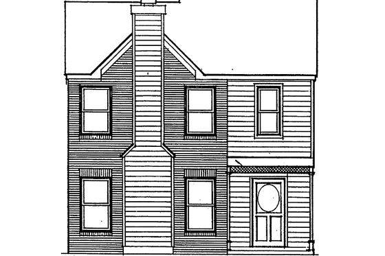 Exterior - Front Elevation 3 for Colonial House Plan #30-326 - 2 bed, 2.5 bath