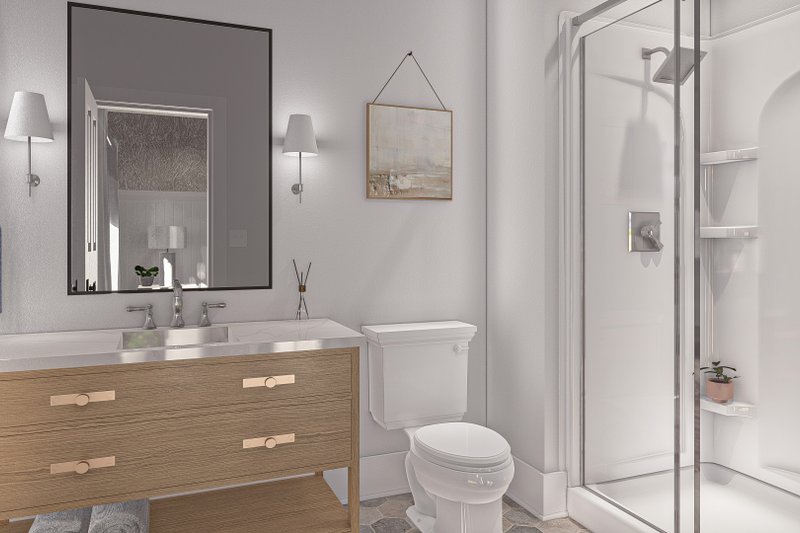 House Blueprint - Interior - Master Bathroom for Modern House Plan #455-445 - 4 bed, 3 bath