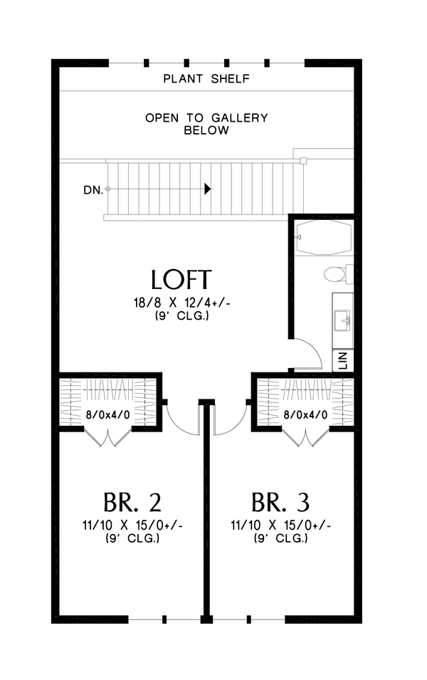 Architectural House Design - Farmhouse Floor Plan - Upper Floor Plan #48-1119