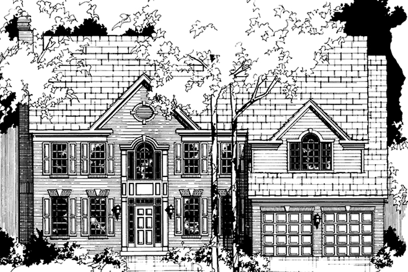 Home Plan - Colonial Exterior - Front Elevation Plan #953-46