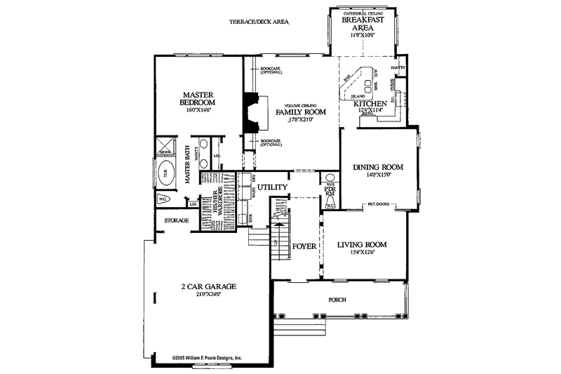 Home Plan - Floor Plan - Main Floor for Craftsman House Plan #137-332 - 4 bed, 3.5 bath
