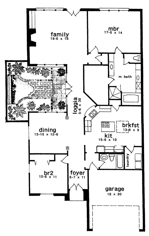Home Plan - Country Floor Plan - Main Floor Plan #301-147