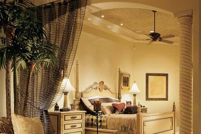 House Design - Interior - Master Bedroom for Mediterranean House Plan #930-54 - 4 bed, 4 bath