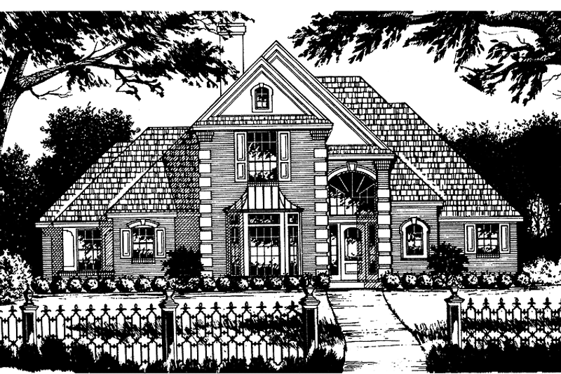 Home Plan - Exterior - Front Elevation 3 for Country House Plan #40-476 - 3 bed, 2.5 bath