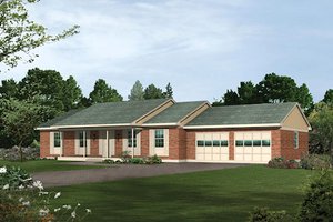 Ranch Exterior - Front Elevation Plan #57-158