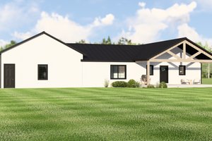 Exterior - Rear Elevation for Farmhouse House Plan #1064-441 - 3 bed, 2 bath