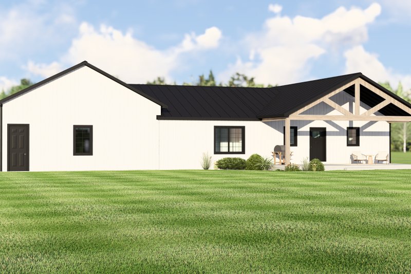 Architectural House Design - Exterior - Rear Elevation for Farmhouse House Plan #1064-441 - 3 bed, 2 bath