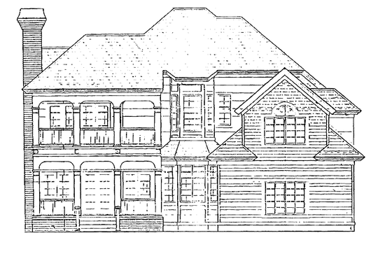 Exterior - Rear Elevation for Victorian House Plan #930-200 - 3 bed, 3.5 bath