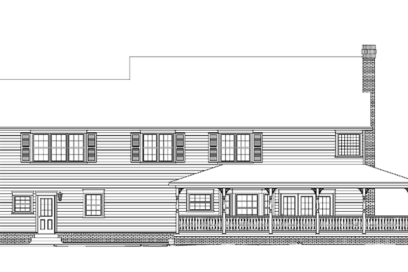 Home Plan - Exterior - Rear Elevation for Victorian House Plan #11-262 - 3 bed, 2.5 bath