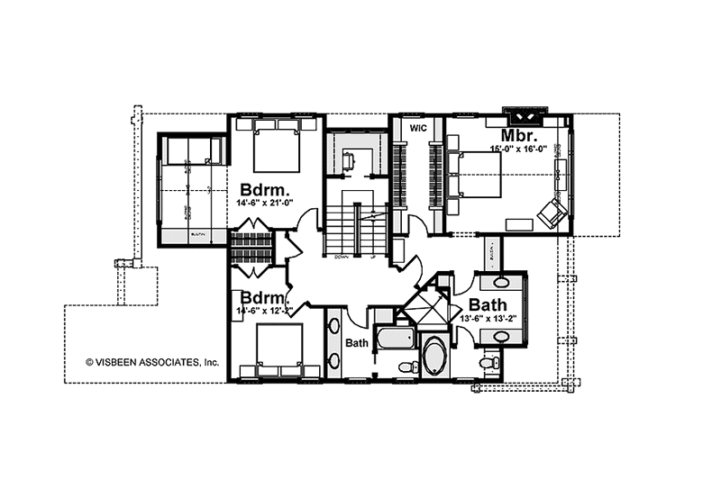 Home Plan - Floor Plan - Upper Floor for Country House Plan #928-216 - 3 bed, 3 bath