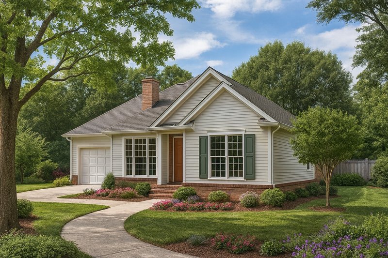 Home Plan - Traditional Exterior - Front Elevation Plan #17-1002